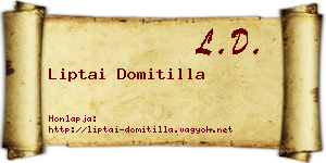 Liptai Domitilla névjegykártya